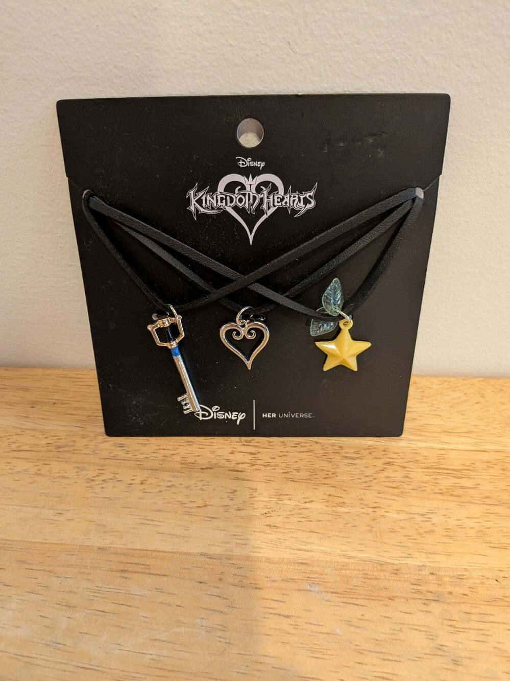 Disney Kingdom Hearts Kids Black Choker Set with Yellow Star Charm